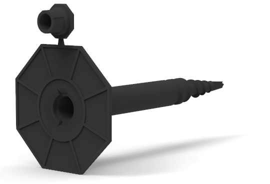 GYP-GRIP Wood insulation fastener, three-quarter view